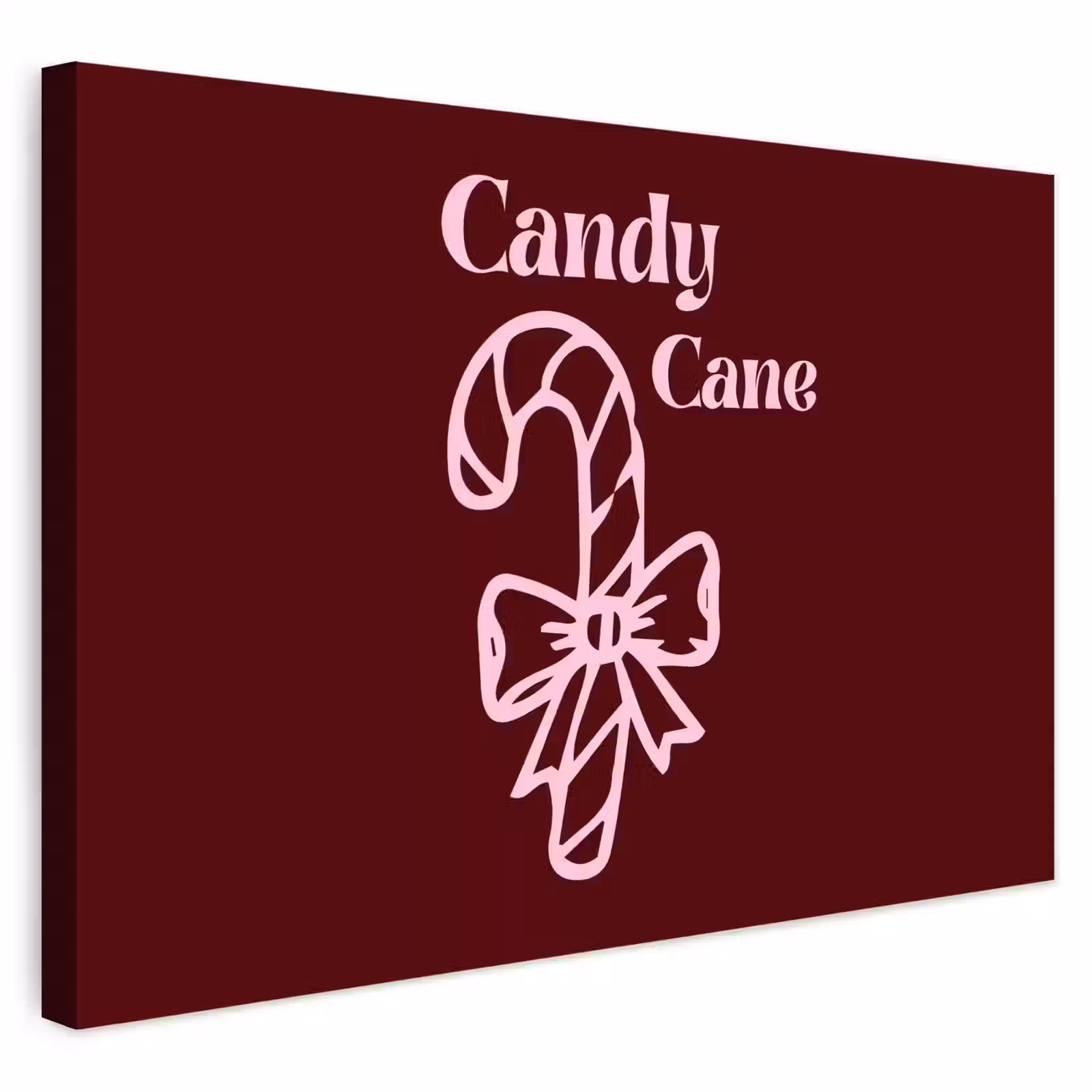 Buiten canvas - Kerst - Snoep - Tekst - Roze — 1