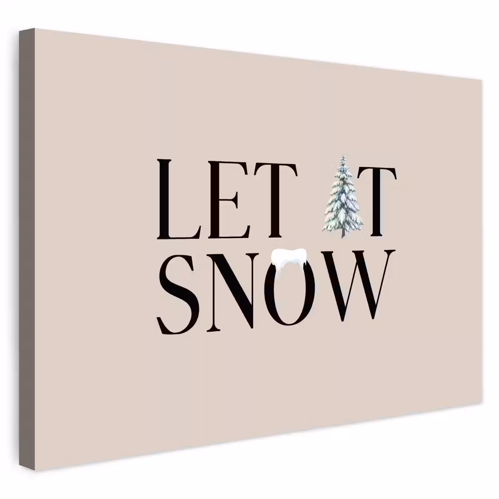 Buiten canvas - Tekst - Kerst - Sneeuw — 1