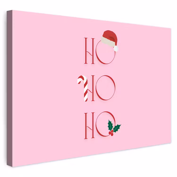 Buiten canvas - Kerst - Tekst - Roze - Illustratie — 1
