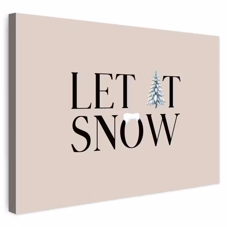 Buiten canvas - Tekst - Kerst - Sneeuw — 1