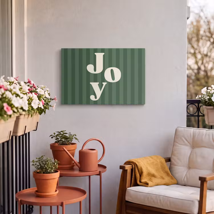 Buiten canvas - Joy - Kerst - Tekst - Groen — 3