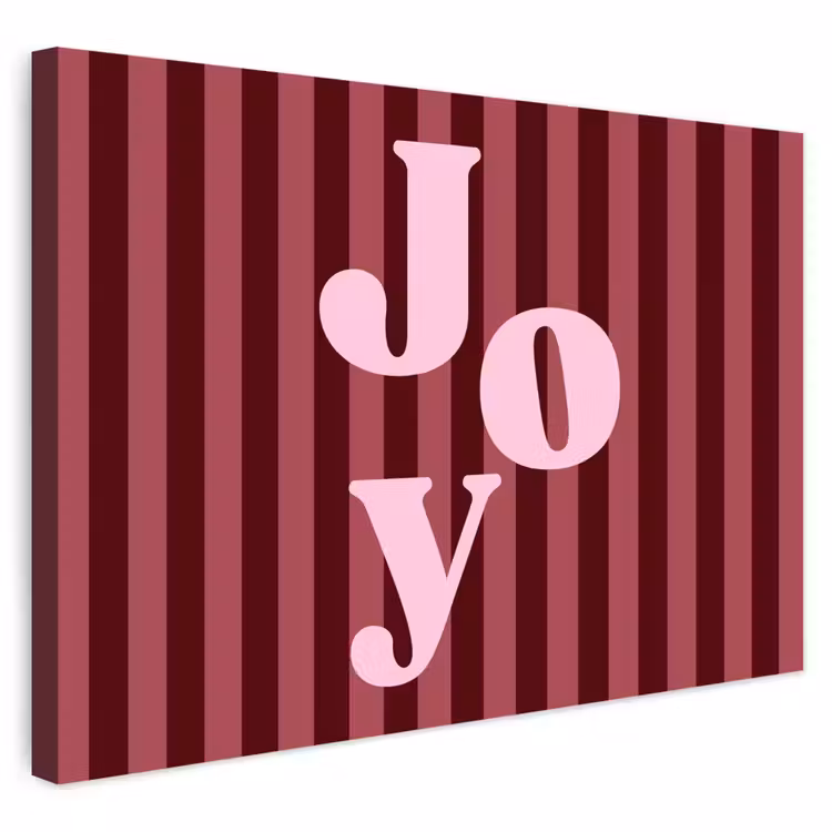 Buiten canvas - Joy - Kerst - Tekst - Roze — 1