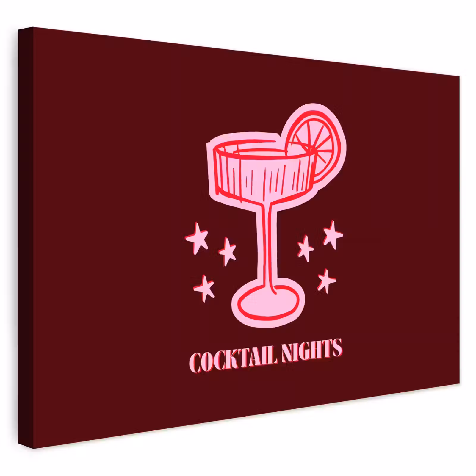 Buiten canvas - Cocktail - Kerst - Burgundy - Roze — 1