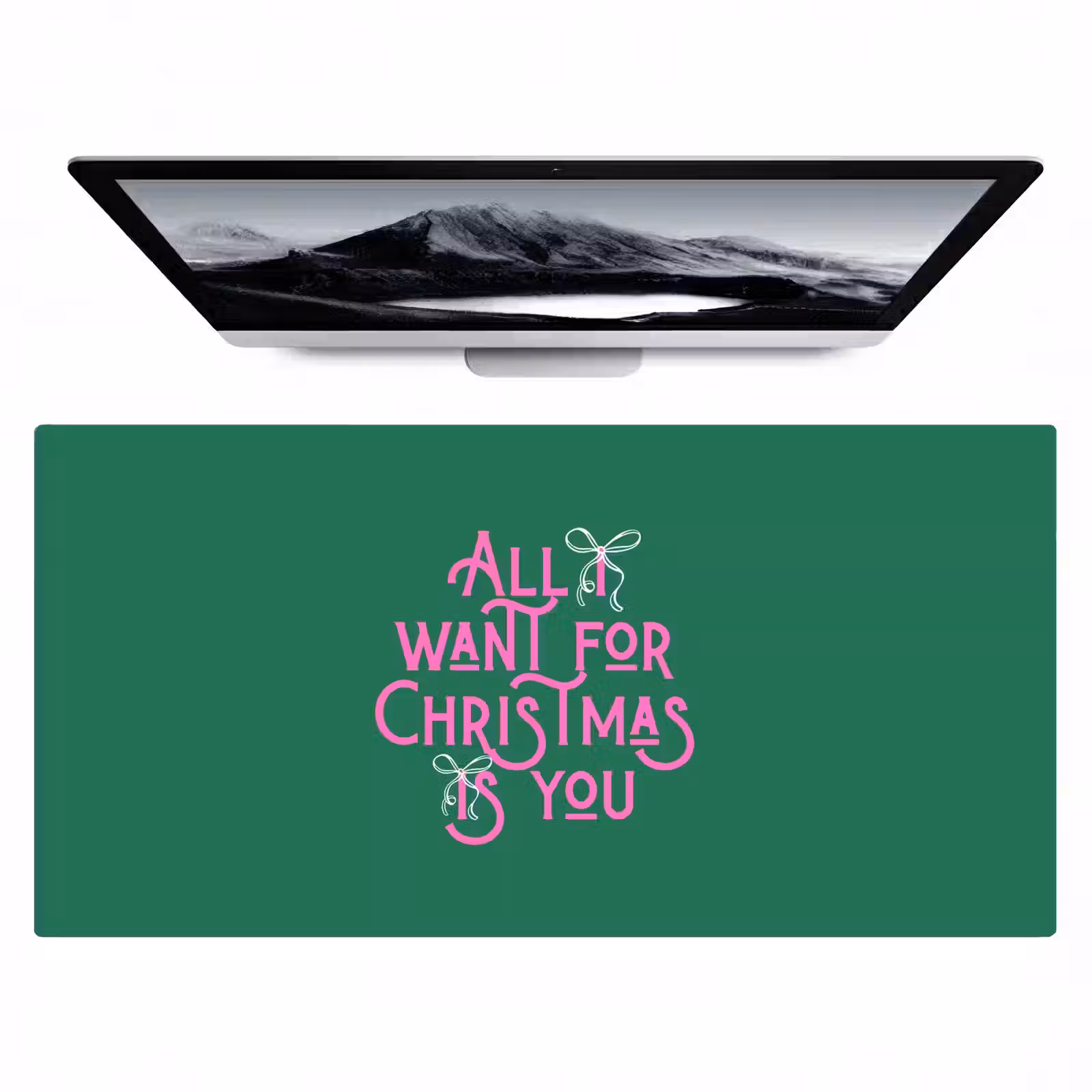 Bureau onderlegger - Kerst - Tekst - Roze - Groen — 1