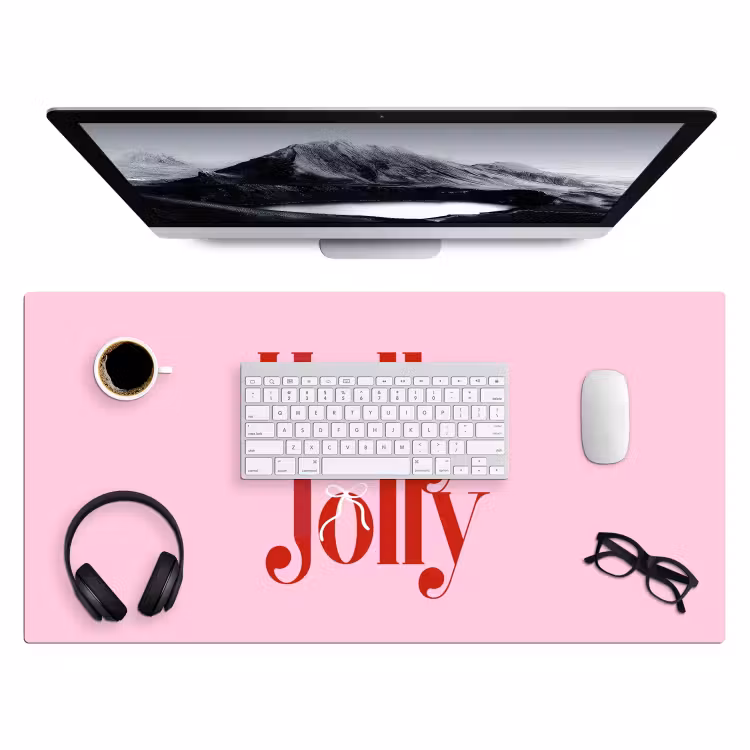 Bureau onderlegger - Kerst - Tekst - Rood - Roze — 4