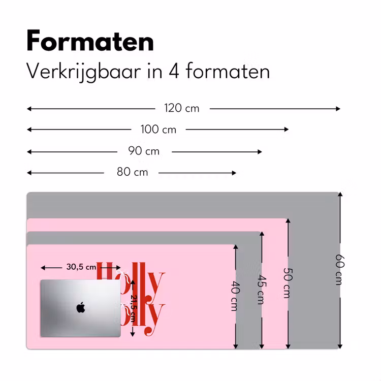 Bureau onderlegger - Kerst - Tekst - Rood - Roze — 8