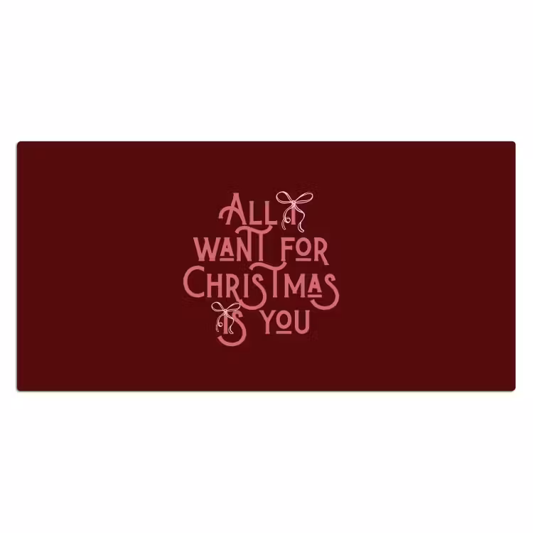 Bureau onderlegger - Tekst - Kerst - Rood - Roze — 2