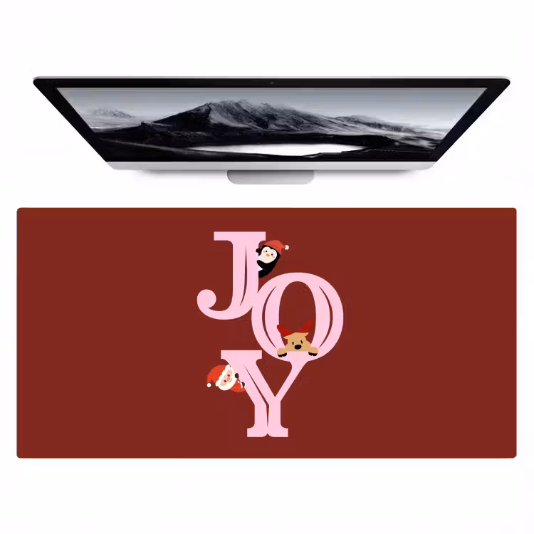 Bureau onderlegger - Joy - Kerst - Animatie - Rood - Roze — 1