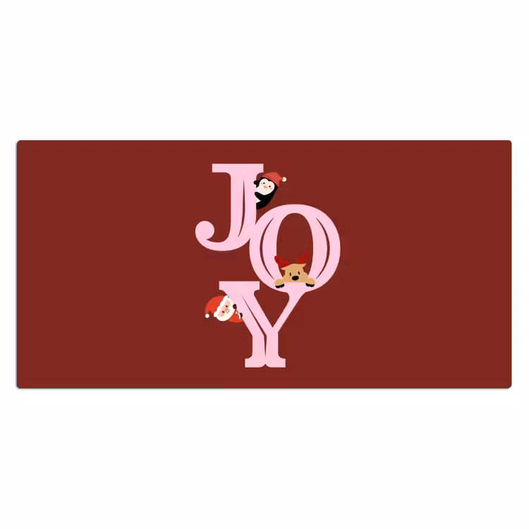 Bureau onderlegger - Joy - Kerst - Animatie - Rood - Roze — 2