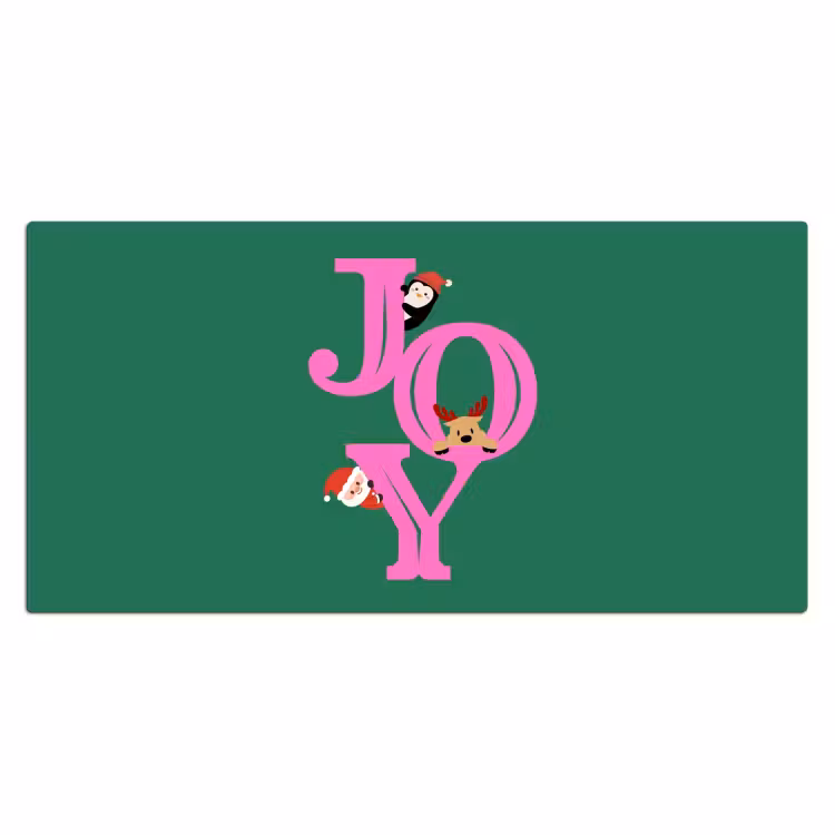 Bureau onderlegger - Joy - Kerst - Animatie - Roze - Groen — 2