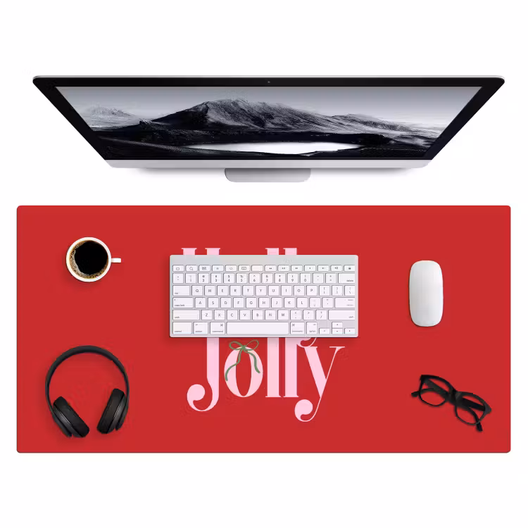 Bureau onderlegger - Kerst - Roze - Rood - Tekst — 4