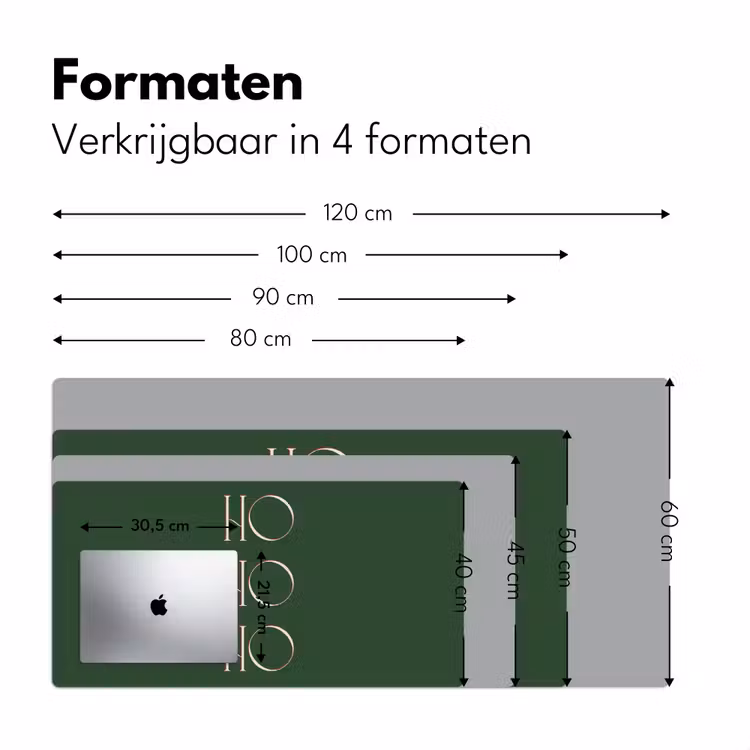Bureau onderlegger - Tekst - Kerst - Modern - Groen — 8