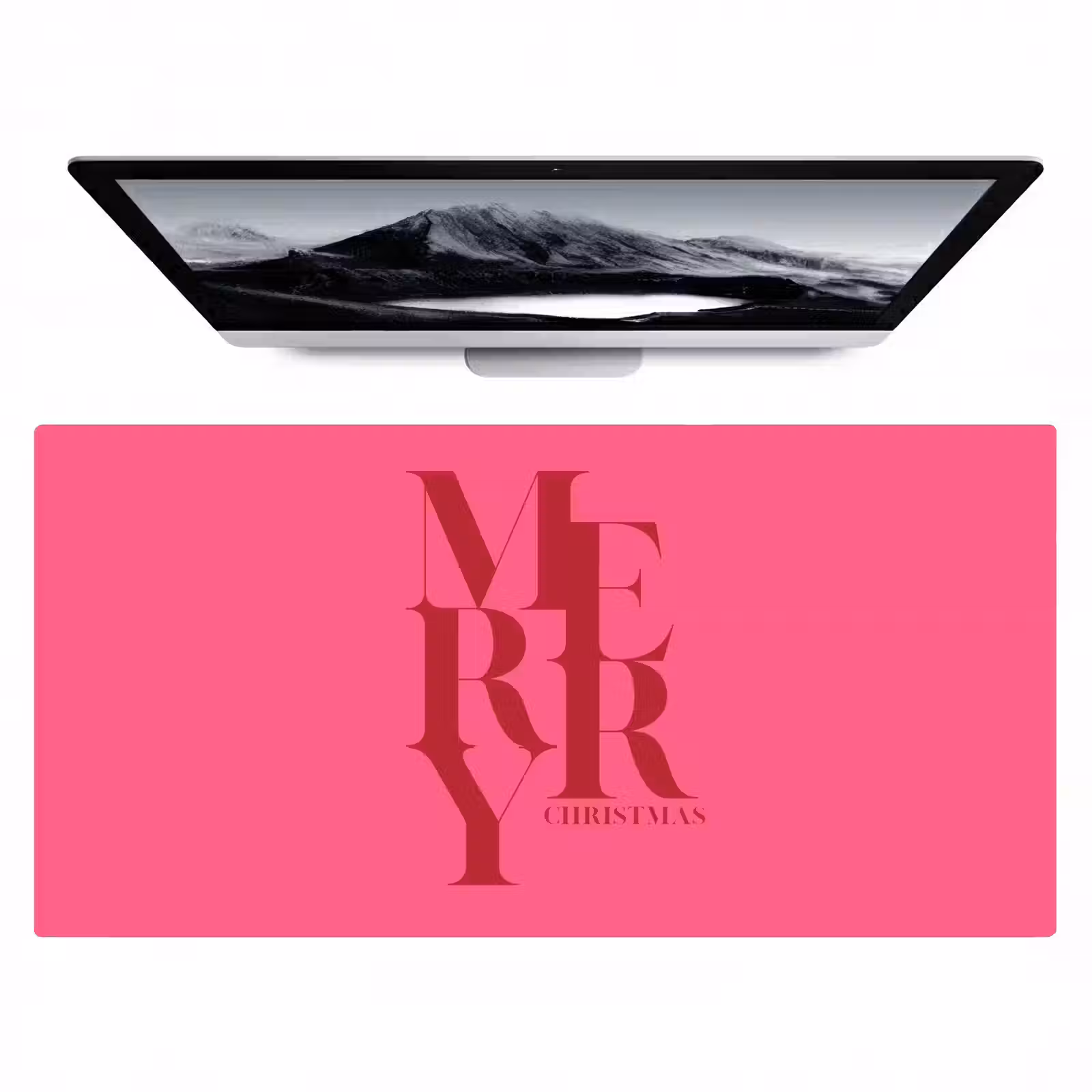 Bureau onderlegger - Merry - Tekst - Kerst - Roze — 1