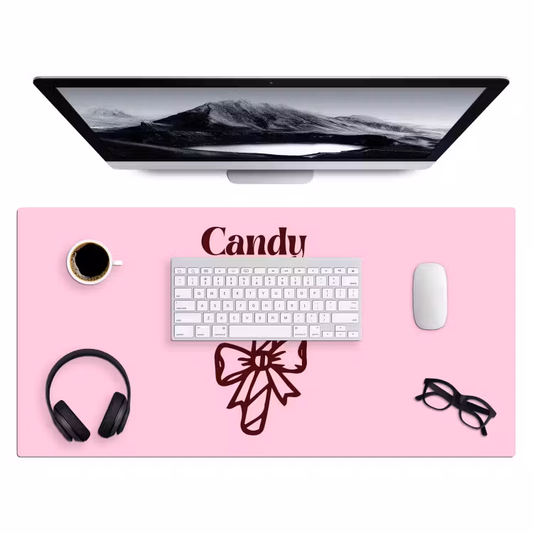 Bureau onderlegger - Kerst - Snoep - Tekst - Bruin - Roze — 4
