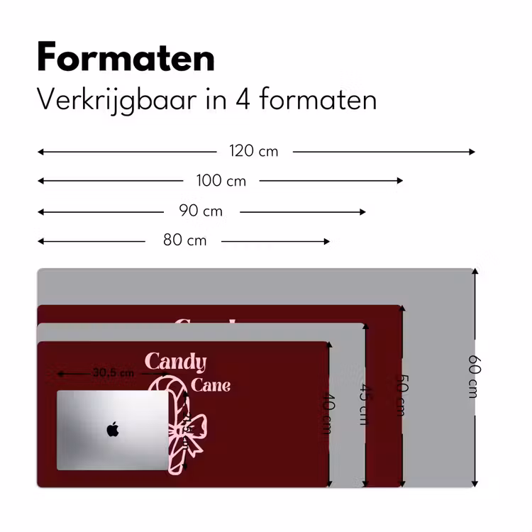Bureau onderlegger - Kerst - Snoep - Tekst - Roze — 8