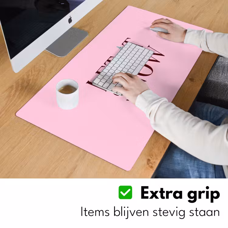 Bureau onderlegger - Kerst - Tekst - Sneeuw - Roze — 6