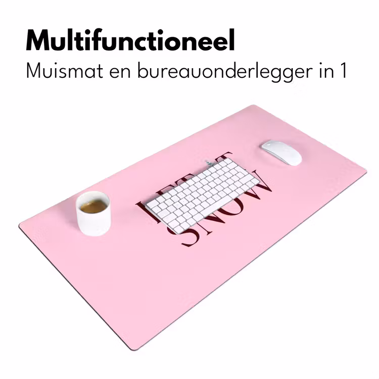 Bureau onderlegger - Kerst - Tekst - Sneeuw - Roze — 7