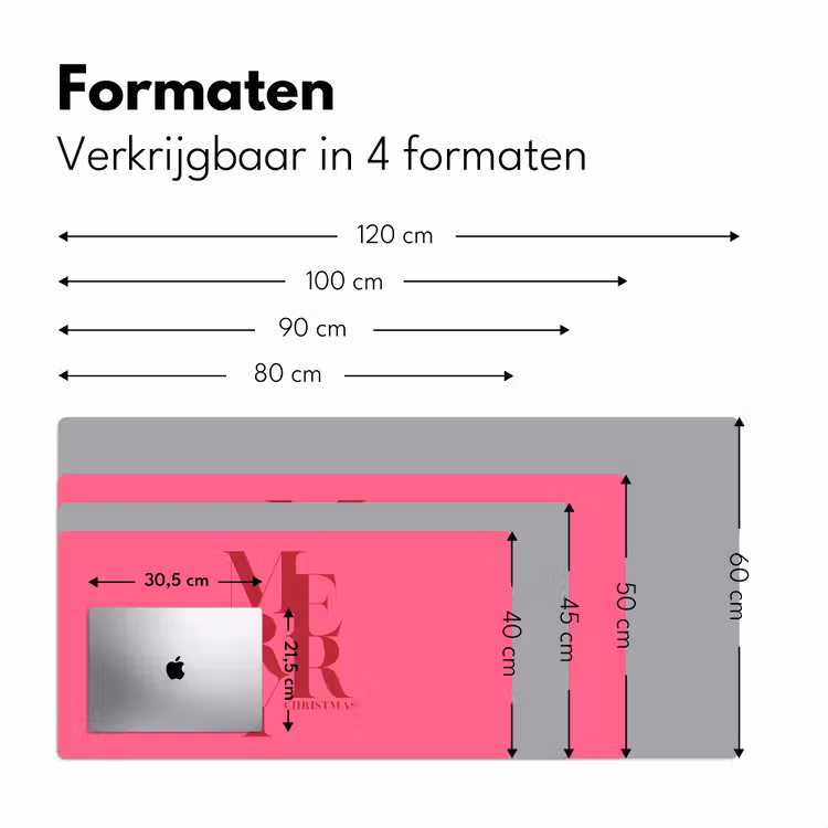 Bureau onderlegger - Merry - Tekst - Kerst - Roze — 8