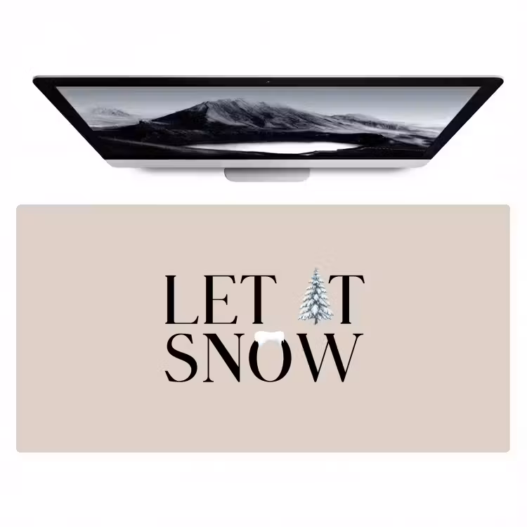 Bureau onderlegger - Tekst - Kerst - Sneeuw — 1