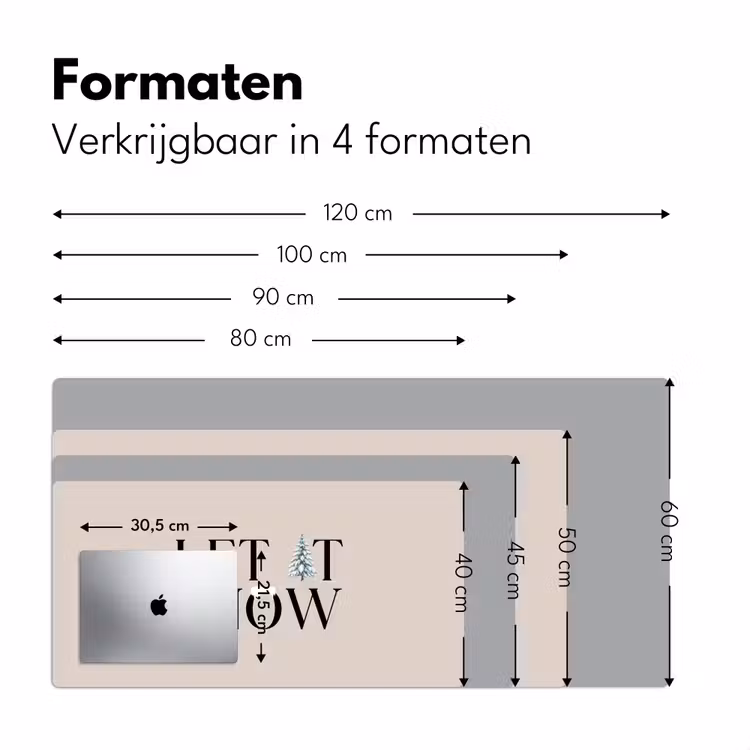Bureau onderlegger - Tekst - Kerst - Sneeuw — 8