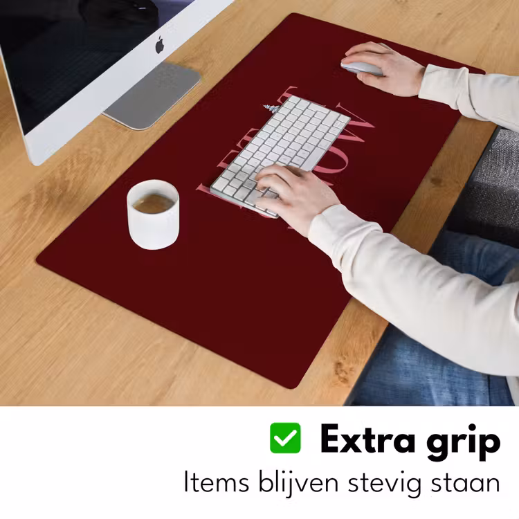 Bureau onderlegger - Tekst - Kerst - Sneeuw - Roze — 6