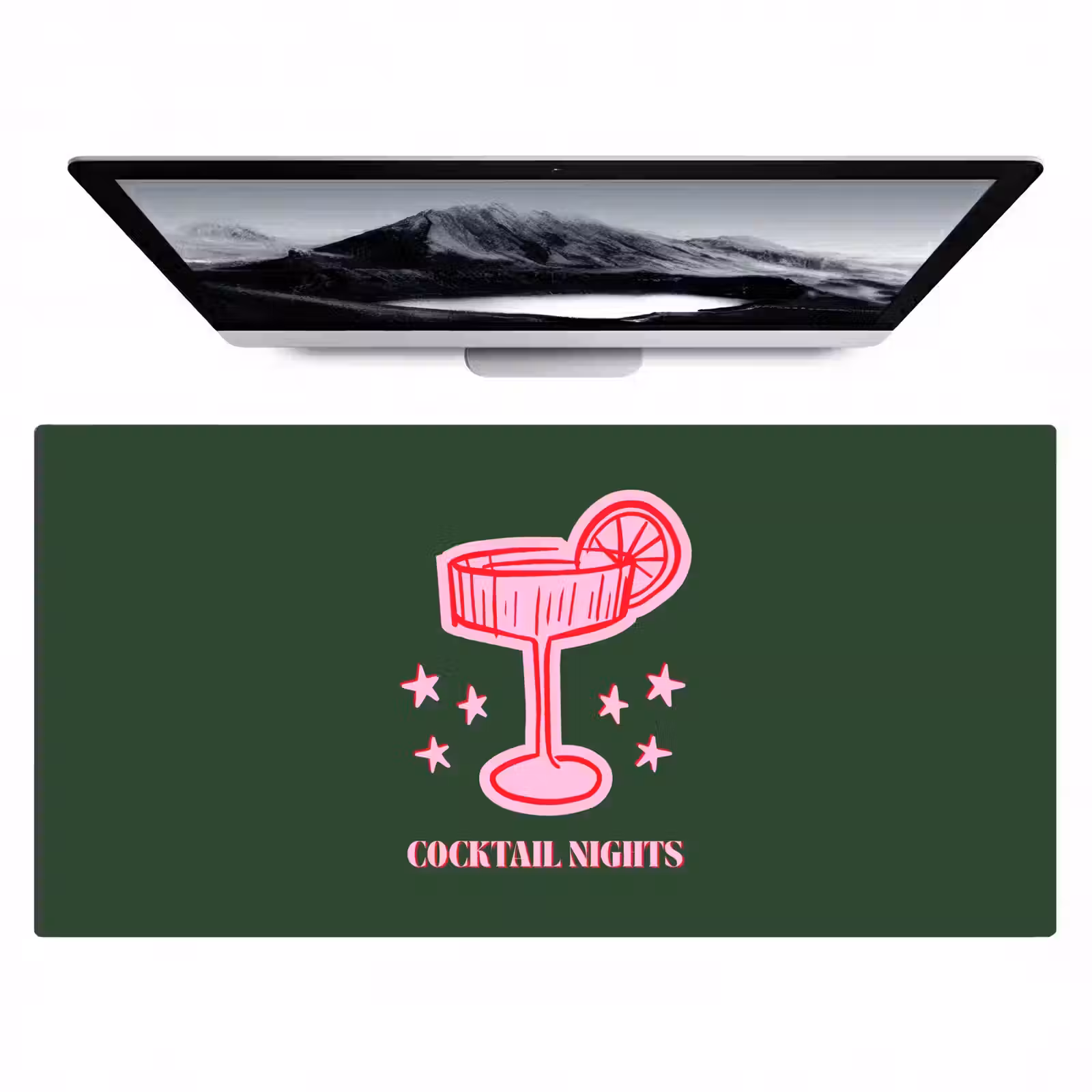 Bureau onderlegger - Cocktail - Kerst - Roze - Groen — 1