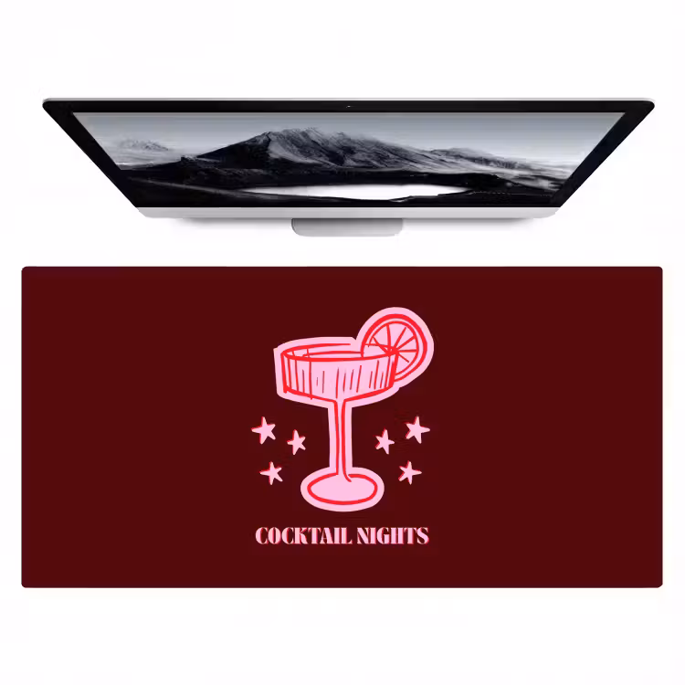 Bureau onderlegger - Cocktail - Kerst - Burgundy - Roze — 1