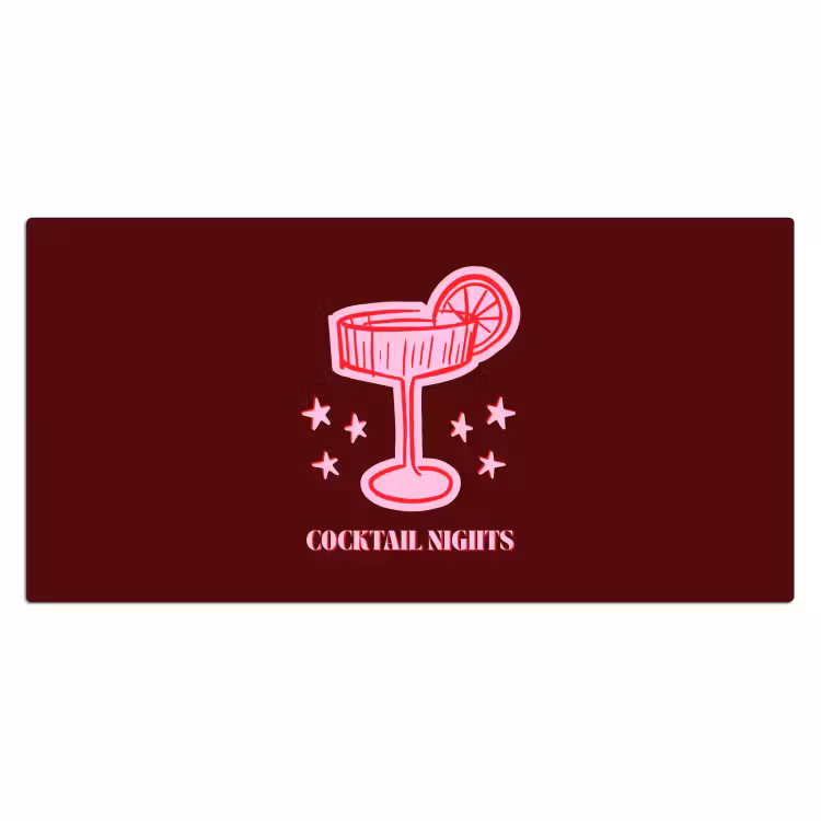 Bureau onderlegger - Cocktail - Kerst - Burgundy - Roze — 2
