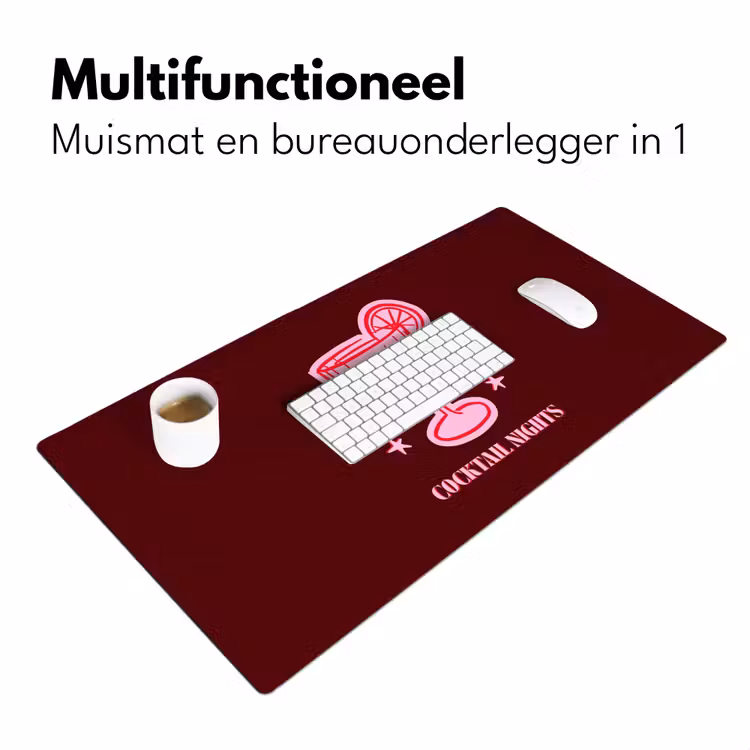 Bureau onderlegger - Cocktail - Kerst - Burgundy - Roze — 7
