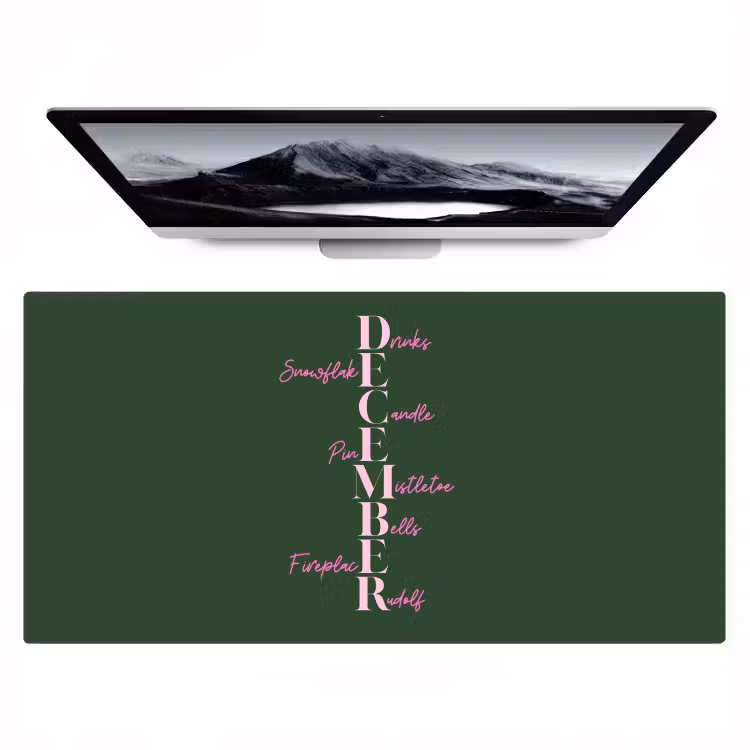 Bureau onderlegger - December - Tekst - Kerst - Groen — 1