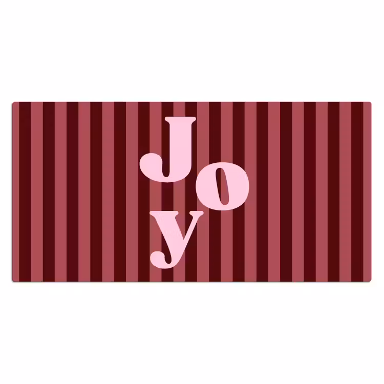 Bureau onderlegger - Joy - Kerst - Tekst - Roze — 2