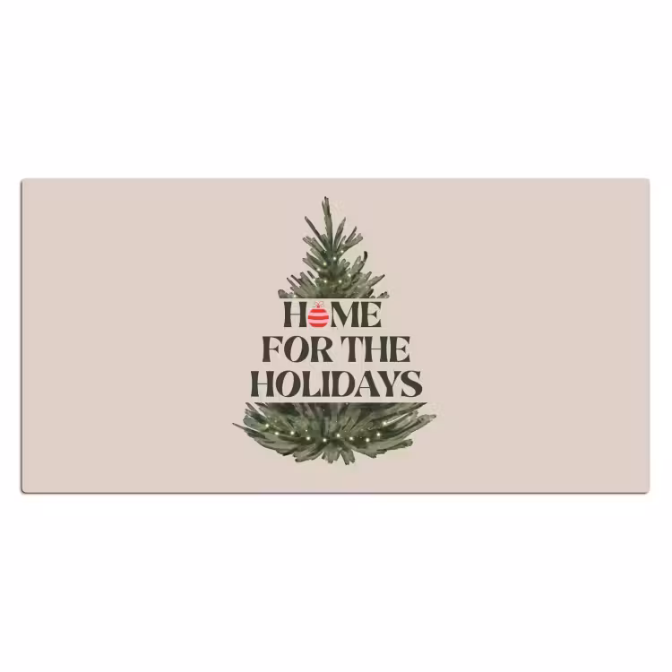 Bureau onderlegger - Kerst - Tekst - Kerstboom - Beige — 2