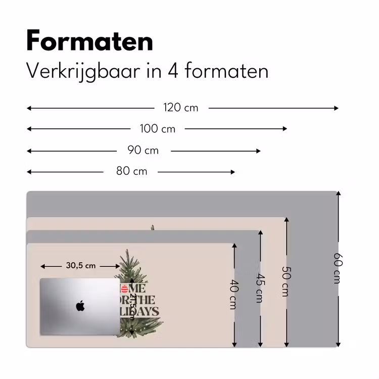 Bureau onderlegger - Kerst - Tekst - Kerstboom - Beige — 8