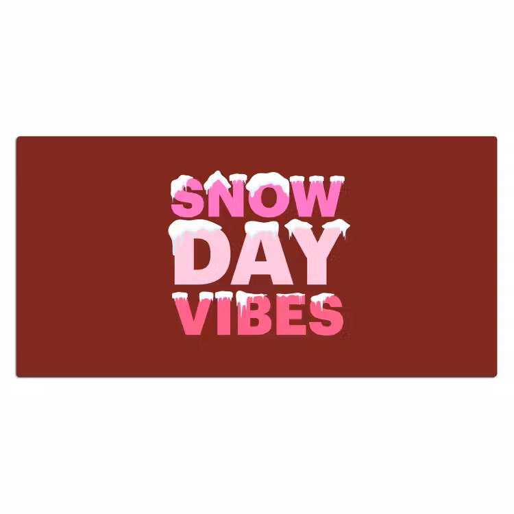 Bureau onderlegger - Kerst - Tekst - Sneeuw - Rood - Roze — 2