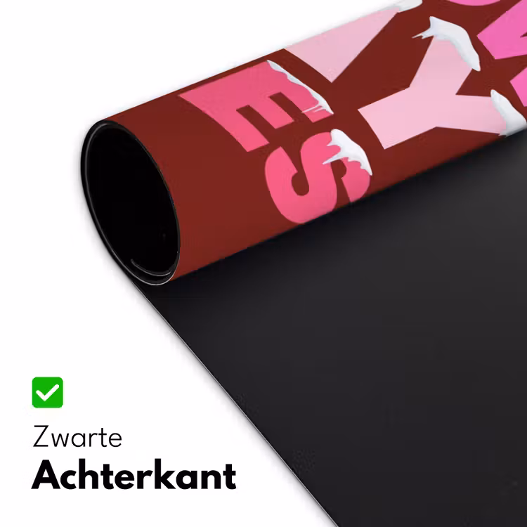 Bureau onderlegger - Kerst - Tekst - Sneeuw - Rood - Roze — 5