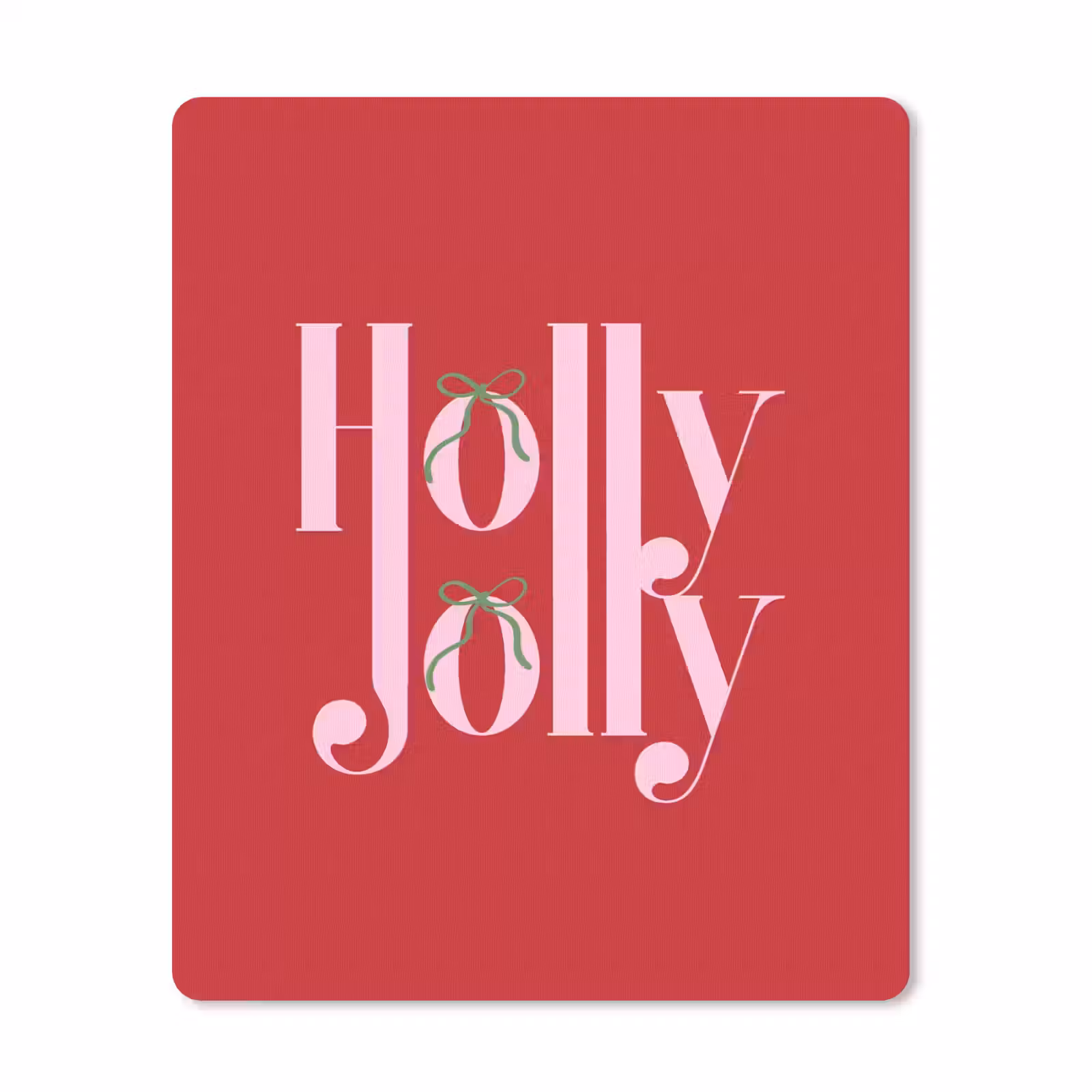 Muismat - Kerst - Roze - Rood - Tekst — 1
