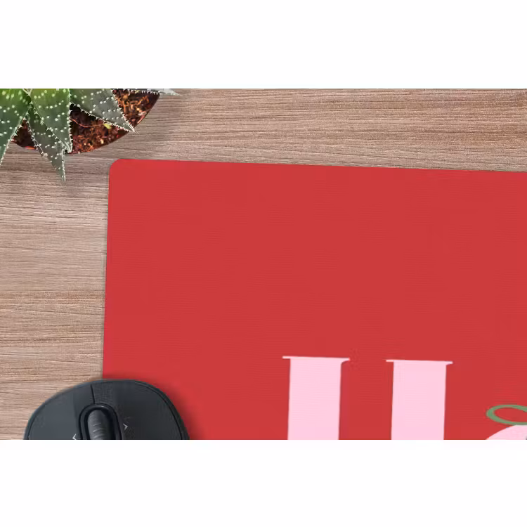 Muismat - Kerst - Roze - Rood - Tekst — 5
