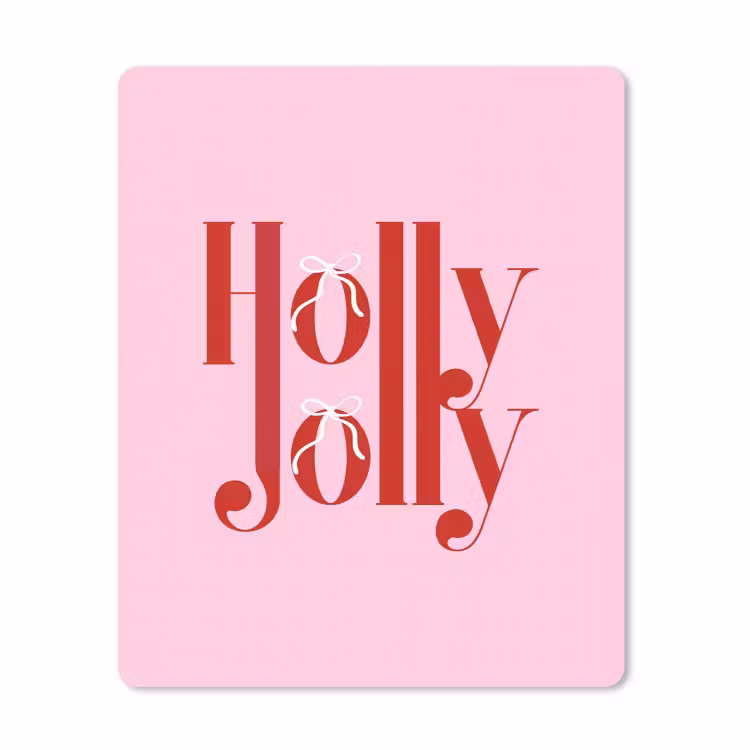 Muismat - Kerst - Tekst - Rood - Roze — 1