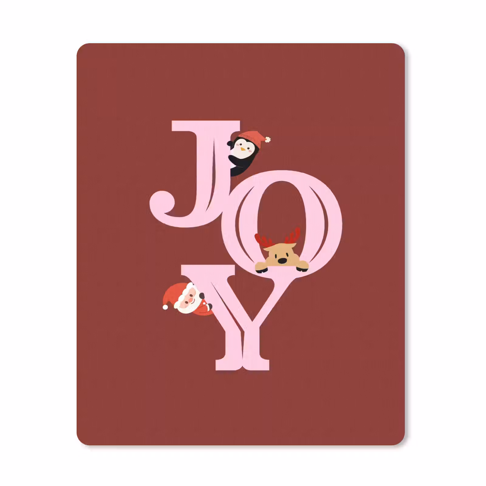 Muismat - Joy - Kerst - Animatie - Rood - Roze — 1