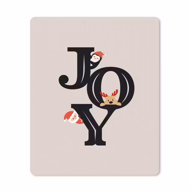 Muismat - Joy - Animatie - Zwart - Kerst — 1