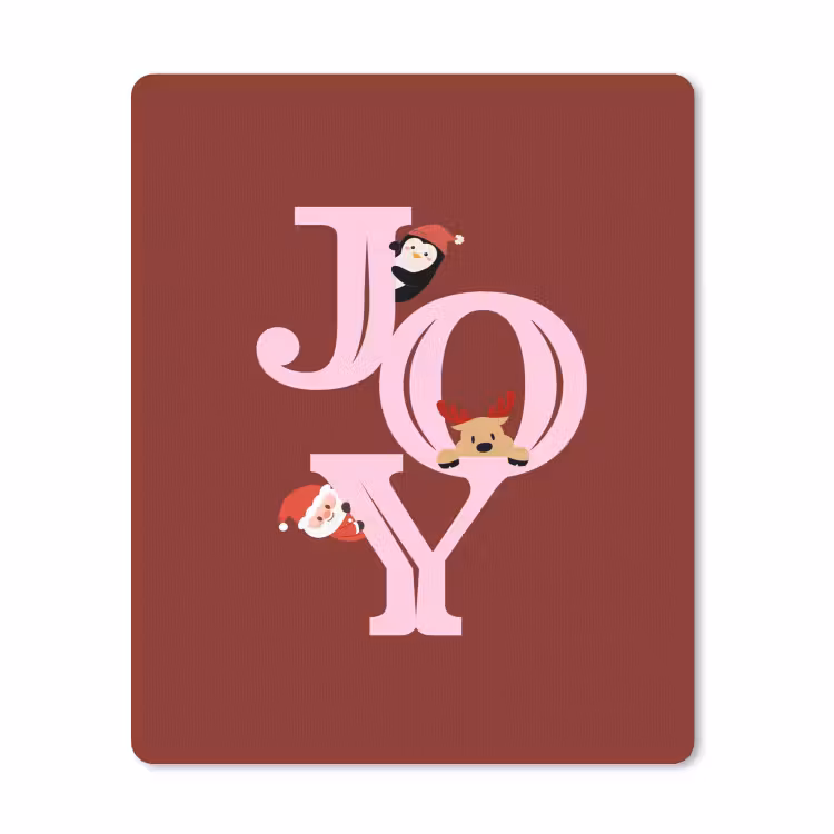Muismat - Joy - Kerst - Animatie - Rood - Roze — 1