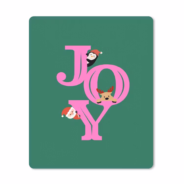 Muismat - Joy - Kerst - Animatie - Roze - Groen — 1