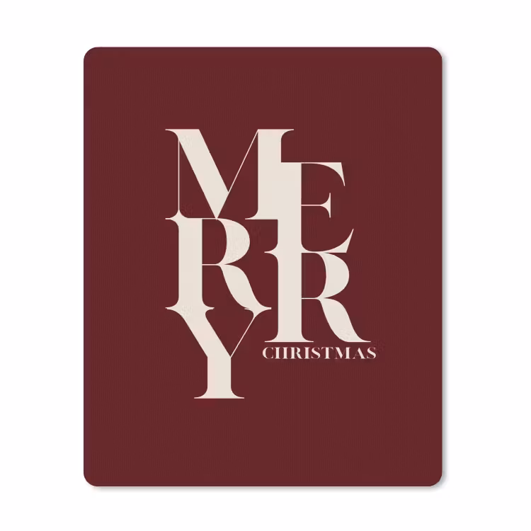 Muismat - Merry - Tekst - Donker - Rood — 1
