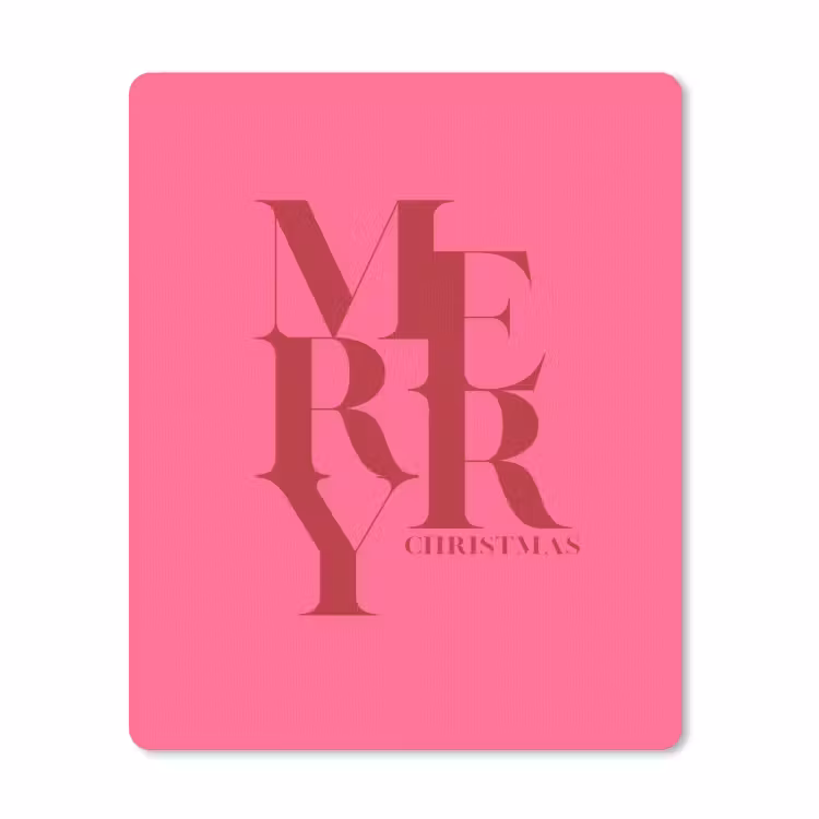 Muismat - Merry - Tekst - Kerst - Roze — 1