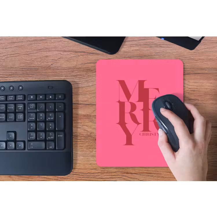 Muismat - Merry - Tekst - Kerst - Roze — 3