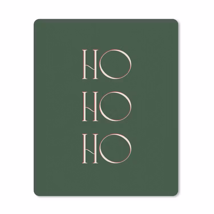 Muismat - Tekst - Kerst - Modern - Groen — 1