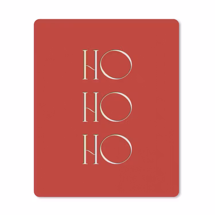 Muismat - Tekst - Kerst - Modern - Rood — 1
