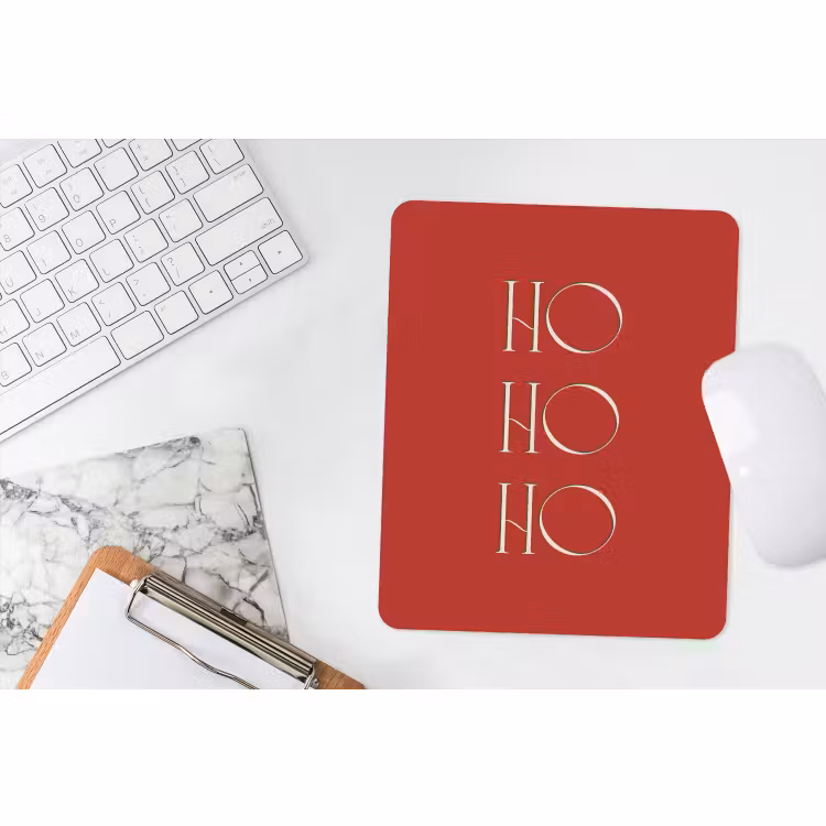 Muismat - Tekst - Kerst - Modern - Rood — 4