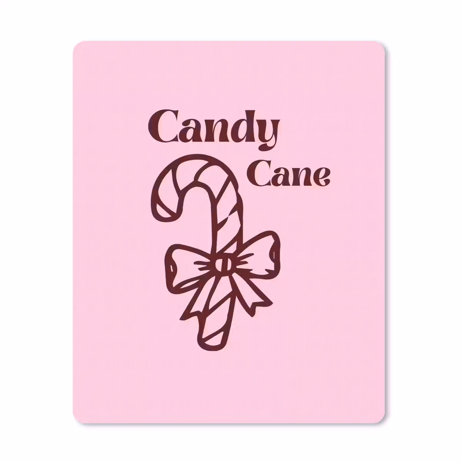 Muismat - Kerst - Snoep - Tekst - Bruin - Roze — 1