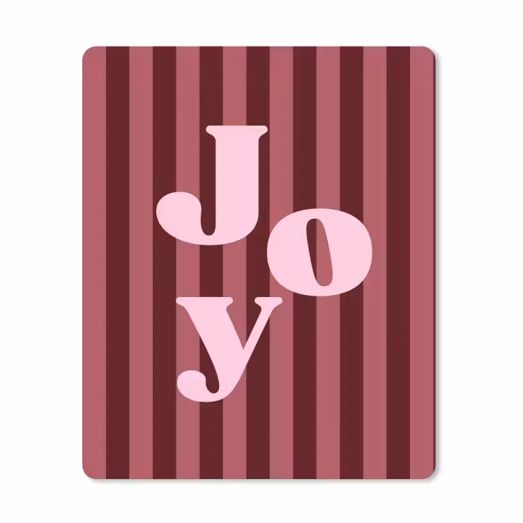 Muismat - Joy - Kerst - Tekst - Roze — 1